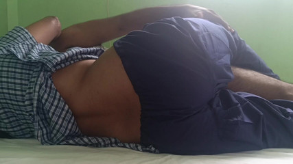 Wonder: College Girl Enjoying Bed with College Uniform with Her Teacher