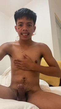 Filipino Twink Gets Hard, Jerking off to Explosive Cumshot