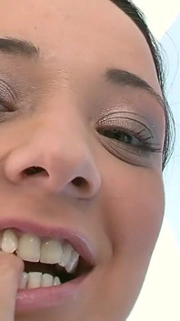 Brunette Teens Fuck Their Mouths and Cunts with the Same Toy