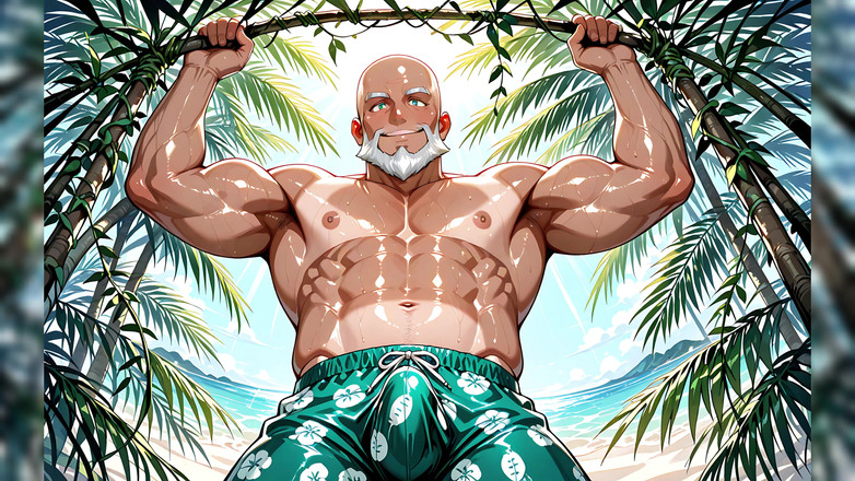 Erotic Man: Lelaki tua botak kacak bertelanjang