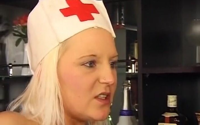 German Homemade: Masked Dude Rocks Hot Blonde German Nurse