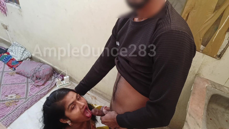 AmpleOunce283: Hintli kızıl rujlu oral seks ile derin dölleme - saç çekme bakış...