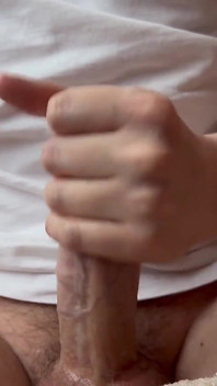 A Guy Fucks His Wet Hand with His Cock
