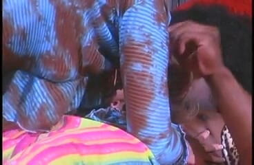 Perfect Porno: Afro guy gets his big dick sucked and fucked by...
