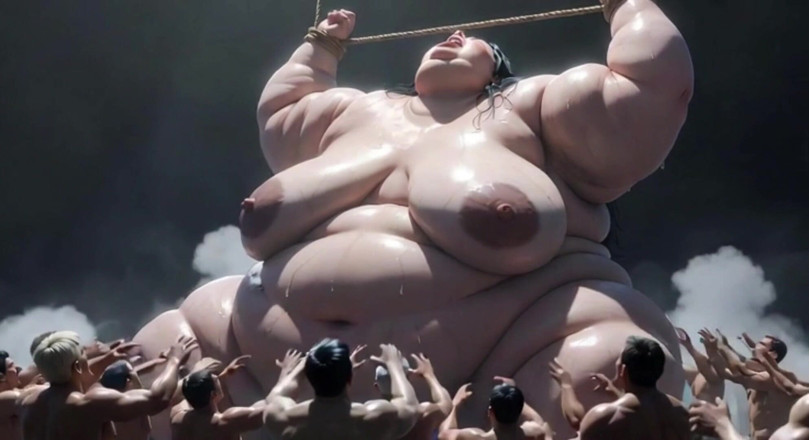 YOUR BEST FANTASY: 巨大なSSBBWが縛られて - 小さな男たちが彼女の濡れた秘部の中を深く探る