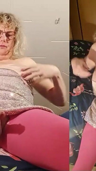 Tgirl Anna Wanking w Jej Cute Girlsdress i Cums