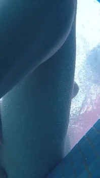Amateur Pale Skin Redhead Guy with Hot Smooth Bum Caught Soft Playing (handjob, Footjob, Quick Blowjob, Ass Playing) Underwater