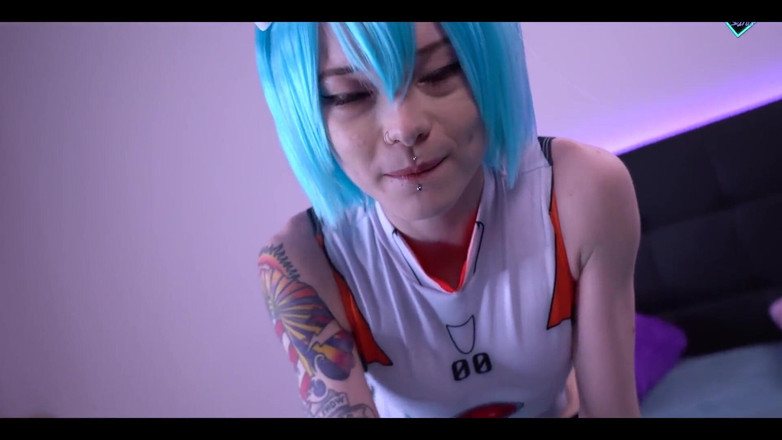 Karneli Bandi: Rei Ayanami Reitet Einen Großen Schwanz. Karneli Bandi