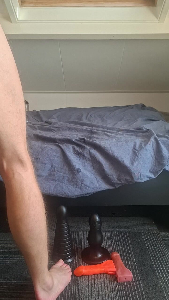 NoFace Twink X: Solo männlicher extremer analdildo - riesiges spielzeug
