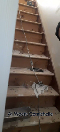 At Work Cdmichelle Sanding Drywall Before Doing Drywall Repair Wearing Sexy Garter Stspes Liingerie & Sexy Dress