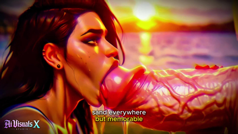 AI Visuals X: (4k) Ai 3D 애니메이션 포르노 - 큰 백인 자지(인종 간 Asmr)를 숭배하는 라틴계 배디 - Ai Visuals X