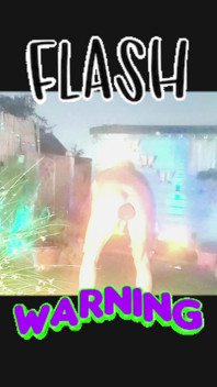 !!flash Warning!! Buttplug in Garden at Night