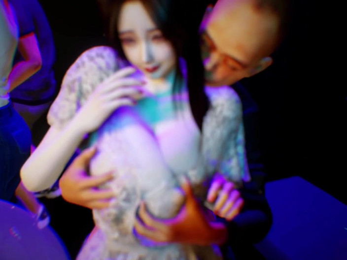 X Hentai: My Lustful Girl Friend Fuck Stranger at Bar - 3D Animation