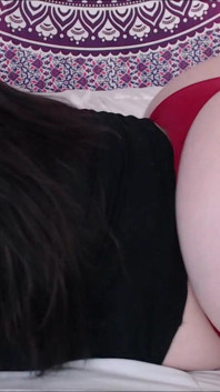 Rabo tremendo bbw fio dental vermelho