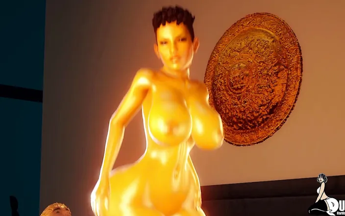 Dukes Hardcore Honeys: Huge tit golden Succubus takes huge white cock