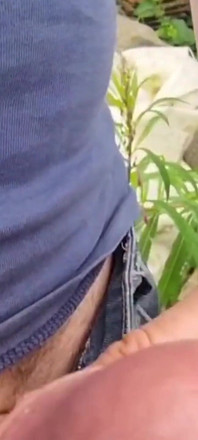 Playing Outside with My Big Fat Cock