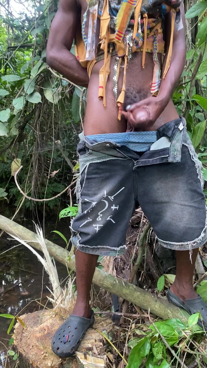 assdriller50: Pouring Cum in the Forest