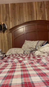 Me Resting in My Bet Before Shower and Work