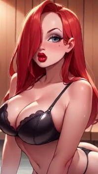 Cosplay. Jessica rebotando grandes tetas y culo en la sauna