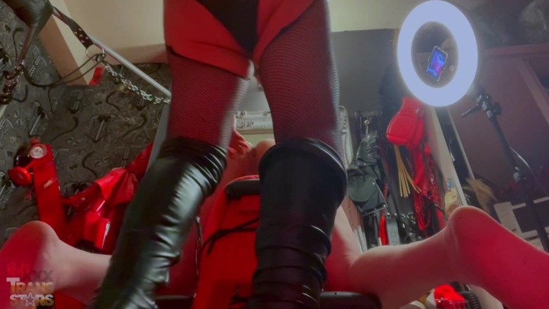 Reds Trans Stars: Trans Mistress with Her Play Toy Sub