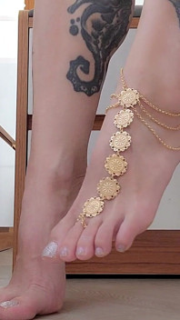 Feticismo del piede piedi e catena sexy