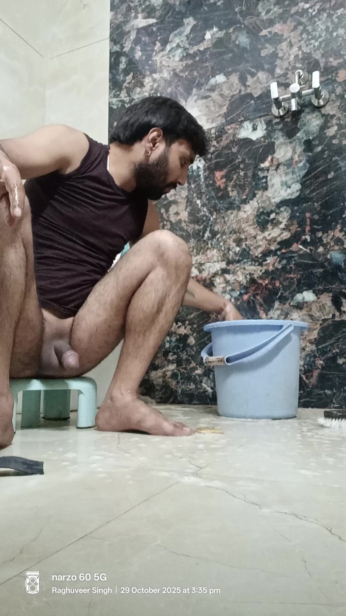 Rajasthani-old-lover: Indiancă desi baie curățenie