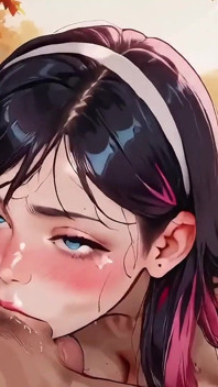 सौतेली बहन बहुत अच्छी तरह से लंड चूस रही है! डीप थ्रोट Asmr