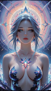 Diosa córtic astral con humo de obsidiana y fantasía de luz de cristal - ai art - presentación de diapositivas