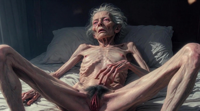 YOUR BEST FANTASY: Horny 90 Year Old Skinny Granny Masturbates Her Hairy Wet Pussy -...