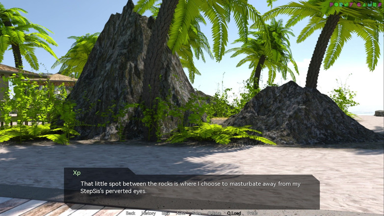 Porny Games: Honeymoon Island door Tk8000 - geile stiefzus helpt bij het masturberen...