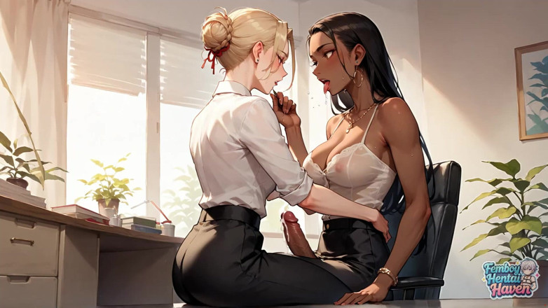Femboy Hentai Haven: Lüks bir travesti olağanüstü bir femboy pornosunda ofisi göt iyiliğiyle...