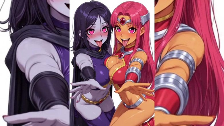 Heaven Gamez: Ai Toon เลสเบี้ยนสุดร่าน - จูบลิ้น, เย็ดหมู่ซอฟต์คอร์