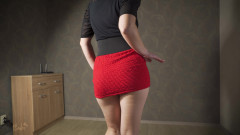Teasecombo 4K: Unter dem rock tanzen im engen kurzen kleid