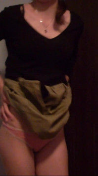 Skinny Teen Full Bladder Desperation Standing and Trying to Pee on the Floor