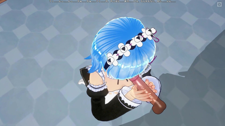 H3DC: Hentai rem 3d memberikan blowjob yang manis dengan air mani