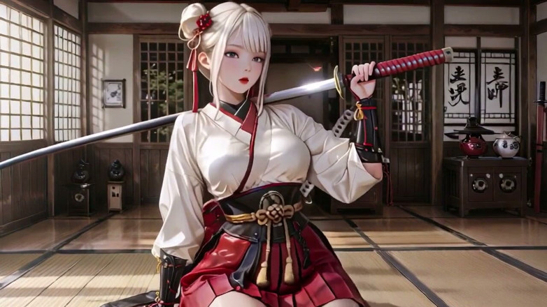 Seraphina Vale: 白髪の侍と金髪のお団子!