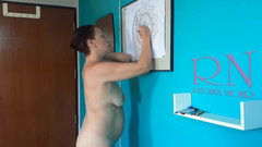 Regina Noir: Indický nudista maluje indický vzor - Mandala. Relax hudba. Workshop s...