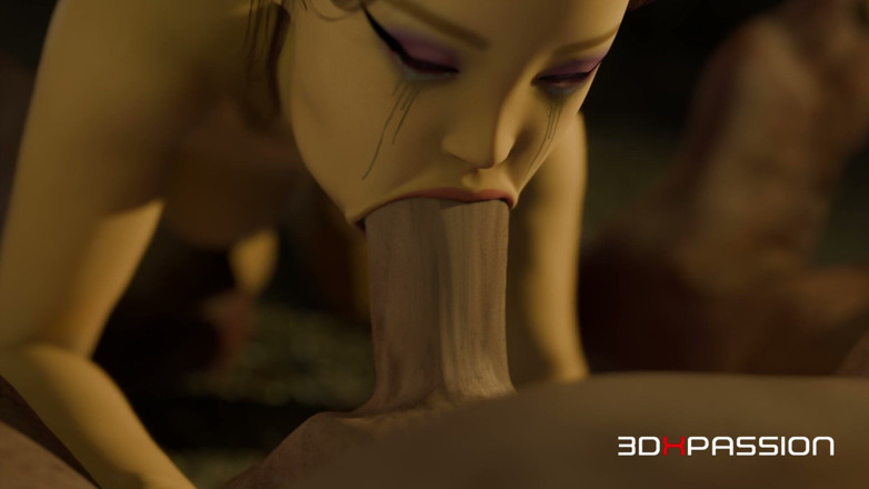 3dxpassion: Dungeon Sex: Elven Girl Gets Throatfucked, Railed &amp; Covered in Cum
