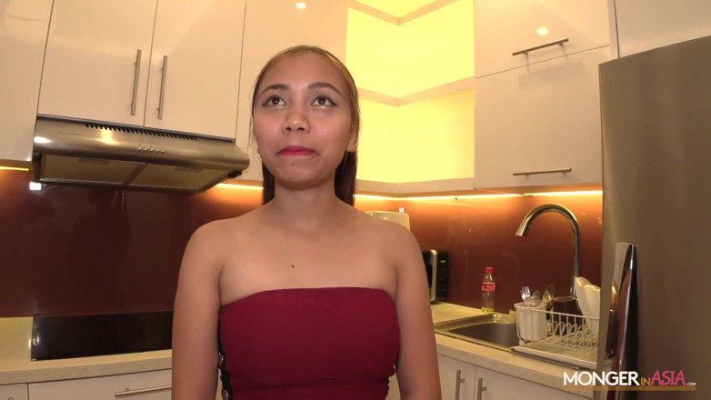Monger In Asia: Sexy Asian bangmaid leaves interview with a creampie