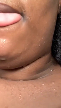 Bouncing My Boobs Sucking My Nipples in the Shower
