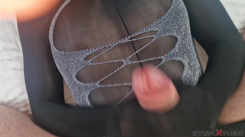 Nylon Xtreme: POV Elena Clark Masturbação Nylon Cinza E Preto