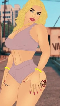 Curvy Thick Hottie Twerkin Her Ass in the Street