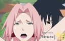 Hentai ZZZ: Sasuke en Sakura neuken vlinderpositie Naruto Hentai