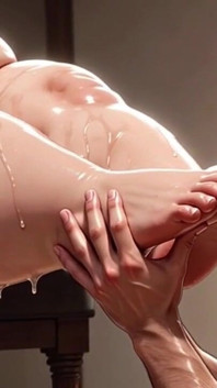 Submisivní muž lízá zpocené nohy tlusté SSBBW Paní