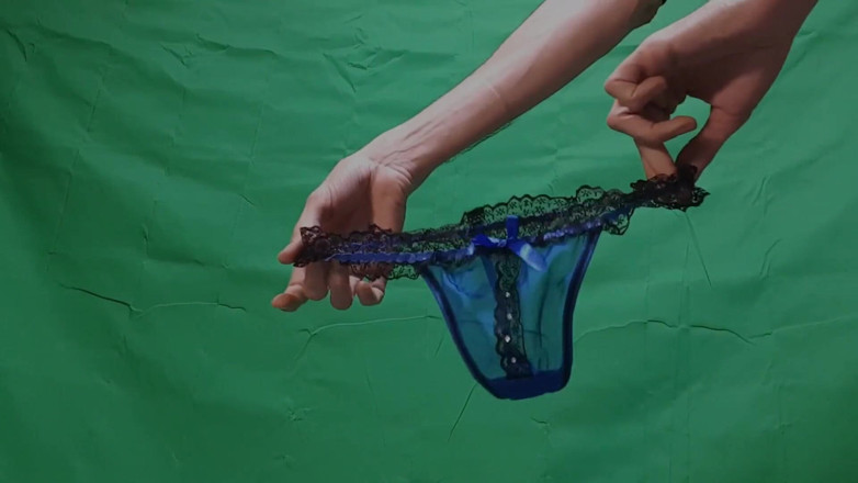 HeIsSooThin: Blue Sheer Meshy G-string