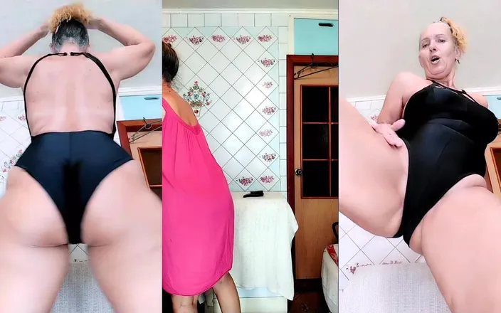 Lukerya: Attractive Black Swimsuit