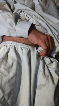 Dirtyjunkbro Dressed in Afghan Clothes, Cover Socks Piss in and Piss Drink