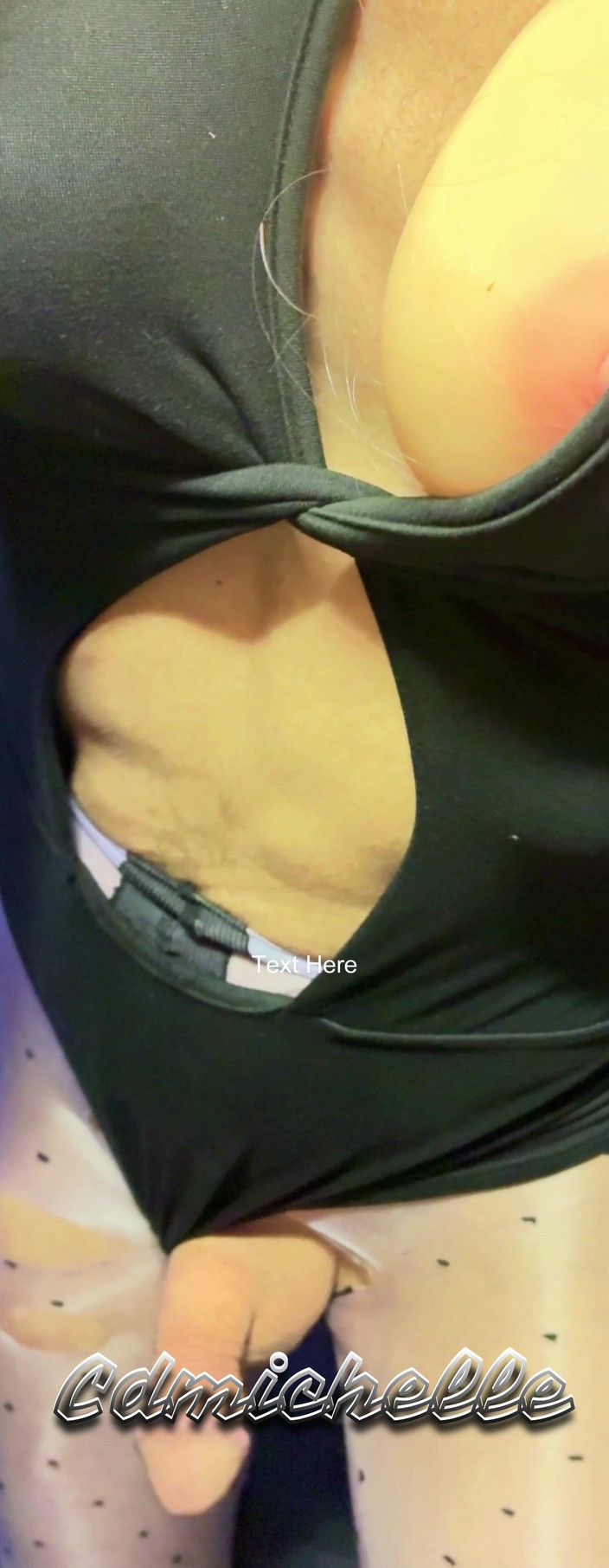 Feeling sexy today crosdressing: Кроссдрессер cdmichelle у чорному боді з точками колготок