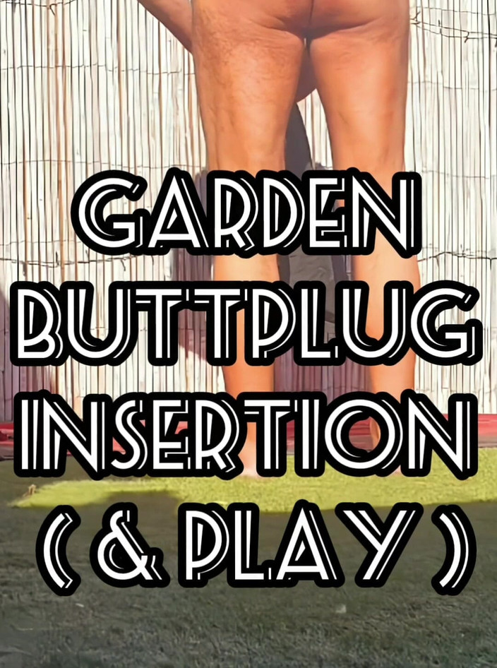 MaleModel: Gros plug anal, je me baise dans le jardin