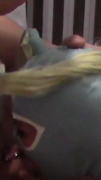Blonde MILF with Pigtails Takes Cock and Cums in Her Mouth